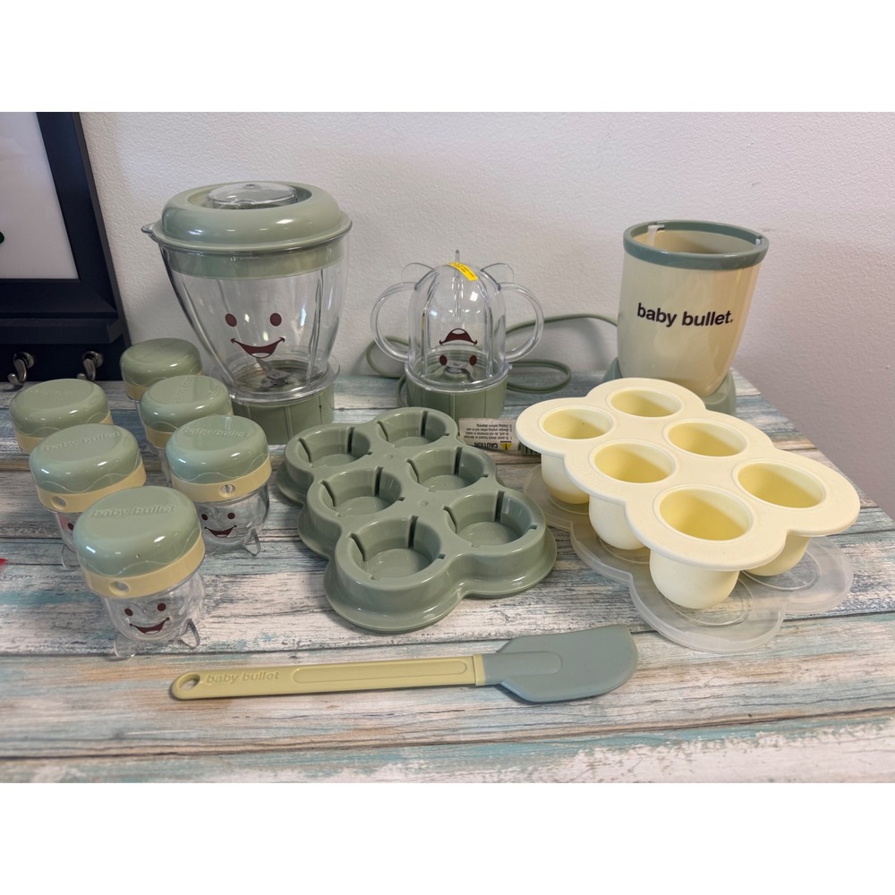 Magic Bullet Baby Bullet Food Processor Set Green Cream BBR-2001 Healthy Prep